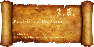 Koblász Bettina névjegykártya