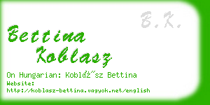 bettina koblasz business card